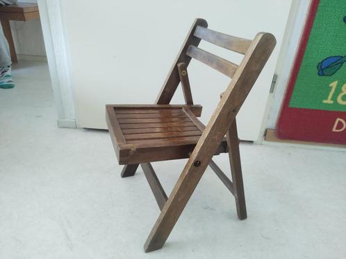Kinder vouwstoel klapstoel hout houten klap vouw stoel, Huis en Inrichting, Stoelen, Gebruikt, Eén, Hout, Bruin, Ophalen of Verzenden