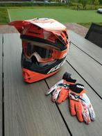 Crosshelm met bril en handschoenen maat s, Motoren, Kleding | Motorhelmen, Ophalen of Verzenden, Tweedehands, Offroadhelm, Overige merken