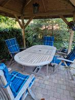 Teakhouten Tuinset met 4 Stoelen, Tuin en Terras, Ophalen, 4 zitplaatsen, Gebruikt, Teakhout