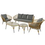 Tuinset wicker outdoor, Tuin en Terras, Tuinsets en Loungesets, Ophalen, 5 zitplaatsen, Loungeset, Wicker