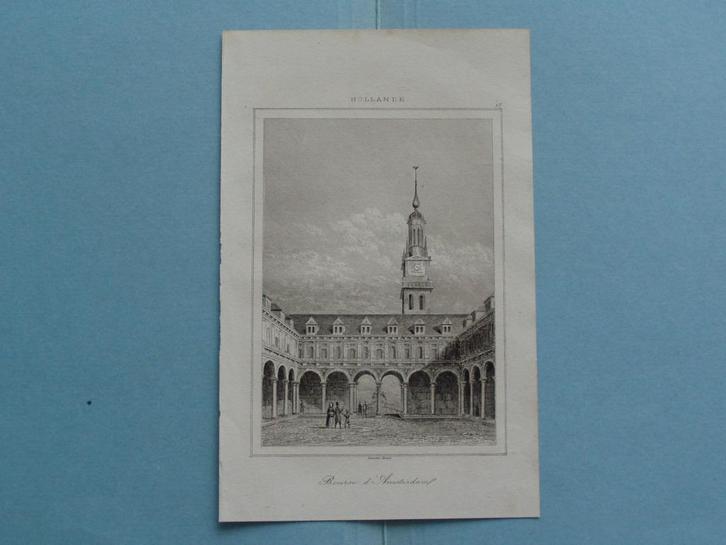 Staalgravures 1844 Amsterdam Den Haag Maastricht Delft, Antiek en Kunst, Kunst | Etsen en Gravures, Ophalen of Verzenden