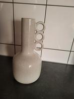 Creme/witte vaas 22 cm hoog leenbakker, Wit, Aardewerk of Porselein, Ophalen of Verzenden, Zo goed als nieuw