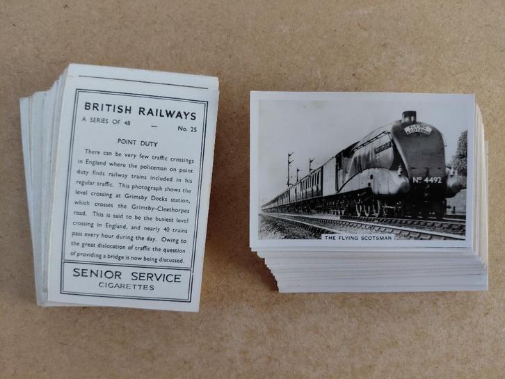 British Railways complete set 48 cigarette cards trein 1938, Verzamelen, Spoorwegen en Tramwegen, Gebruikt, Trein, Overige typen