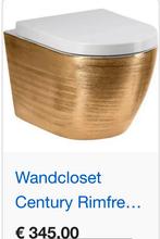 Gouden Wandcloset - Luxe Sanitair, Ophalen of Verzenden, Nieuw, Steen, Toilet