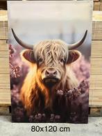 Canvas schilderij schotse hooglander 80x120 cm, Huis en Inrichting, Woonaccessoires | Schilderijen, Tekeningen en Foto's, Ophalen