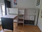 Half hoogslaper met bureau en kast (Lagoon, Beter Bed), Huis en Inrichting, Ophalen, Eenpersoons, Minder dan 160 cm, Halfhoogslaper