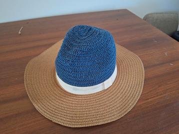Nieuwe zonnehoed donkerblauw beige 100% papier beschikbaar voor biedingen