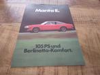 Opel Manta E 02 1977, Boeken, Auto's | Folders en Tijdschriften, Ophalen of Verzenden, Zo goed als nieuw, Opel