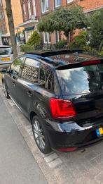 Volkswagen Polo 2016 Zwart, Auto's, 1063 kg, 4 cilinders, Overige bekleding, Zwart