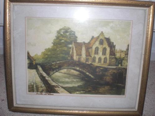 heel mooi schilderij  het Bruggetje van Van Doorn, Antiek en Kunst, Kunst | Schilderijen | Klassiek, Ophalen