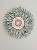 Abalone wanddecoratie rond 2 uit Bali, Huis en Inrichting, Woonaccessoires | Wanddecoraties, Ophalen of Verzenden, Tropical home