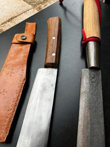 2x kapmes / machete / parang uit Indonesië. Lombok en Bali. beschikbaar voor biedingen