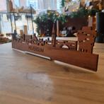 Skyline Hilversum Notenhout 40cm + Staander, Ophalen of Verzenden, Nieuw