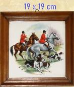 Tegeltje in houten lijst Jacht tafereel, Huis en Inrichting, Woonaccessoires | Tekstborden en Spreuken, Ophalen of Verzenden, Zo goed als nieuw