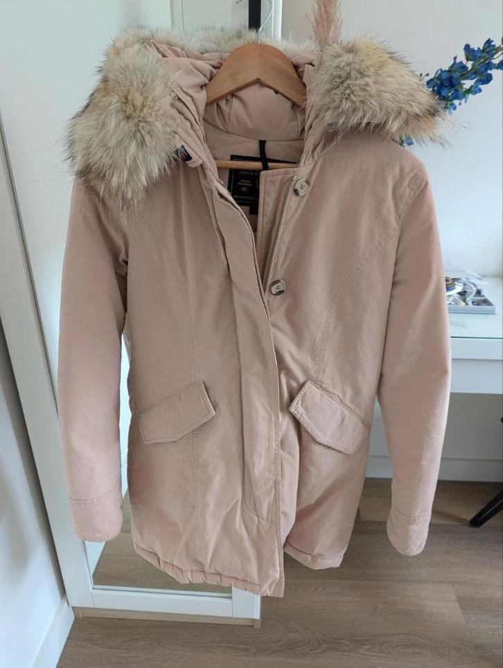 Woolrich winterjas vrouw maat S roze, Kleding | Dames, Jassen | Winter, Zo goed als nieuw, Maat 36 (S), Roze, Ophalen of Verzenden