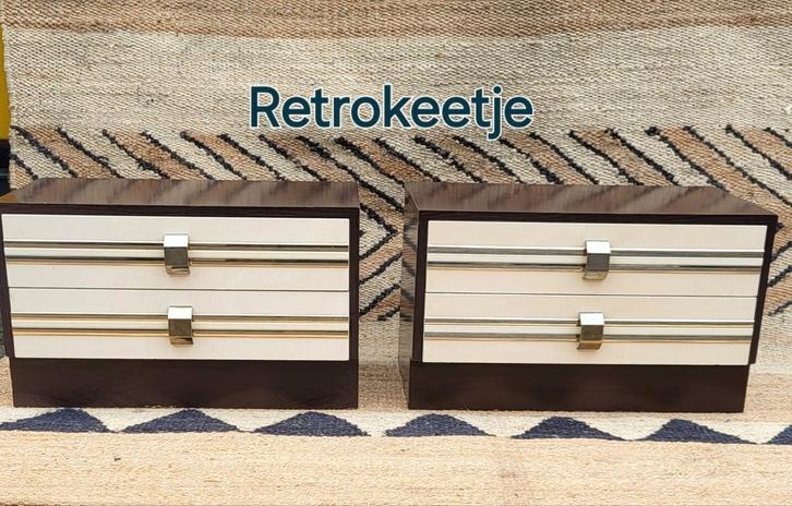 Jaren 70/80/Space Age/Ladekast/Nachtkastjes/Kastje, Antiek en Kunst, Curiosa en Brocante, Ophalen