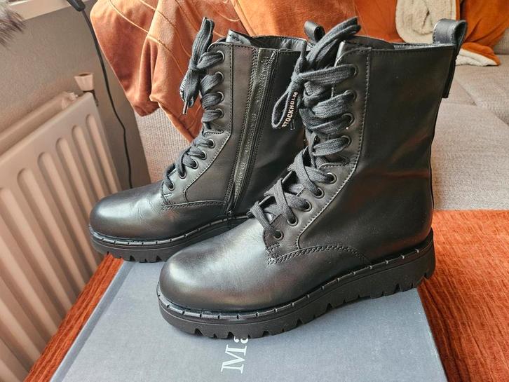 Zwarte leren Marc o'polo biker boots maat 40, Kleding | Dames, Schoenen, Nieuw, Lage of Enkellaarzen, Zwart, Verzenden