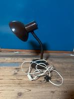Vintage lamp lampje bureaulamp massive metaal bruin, Gebruikt, Ophalen of Verzenden, Metaal, Minder dan 50 cm