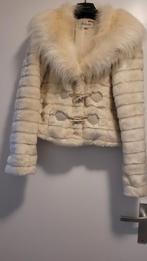 Witte faux fur jas met kraag, Wit, Ophalen of Verzenden, Maat 36 (S), Nieuw