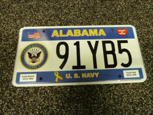 Kentekenplaat licenseplate Alabama US Navy USA, Verzamelen, Automerken, Motoren en Formule 1, Gebruikt, Auto's, Verzenden