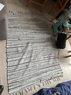 Blauw grijs wit gestreept vloerkleed, Ophalen, 100 tot 150 cm, Blauw, Zo goed als nieuw