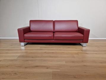Showroommodel - Rolf Benz Ego - 3 zits - Bordeaux - Leder  beschikbaar voor biedingen