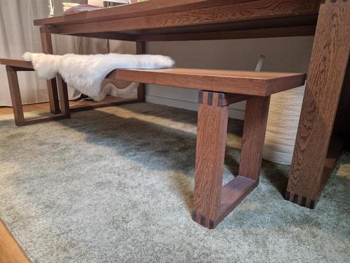 Ikea, Morbylanga bank, Eikenfineer, 180 cm, Huis en Inrichting, Tafels | Eettafels, Zo goed als nieuw, Minder dan 50 cm, 150 tot 200 cm