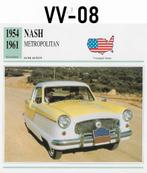 Vv8 autokaart nash metropolitan ( 1954 - 1961 ), Ophalen of Verzenden, Zo goed als nieuw, Auto's