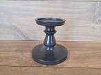 Ikea design kandelaar.  13 cm hoog, 12,5 cm diameter, Kunststof, Ikea, Zwart, Onbekend