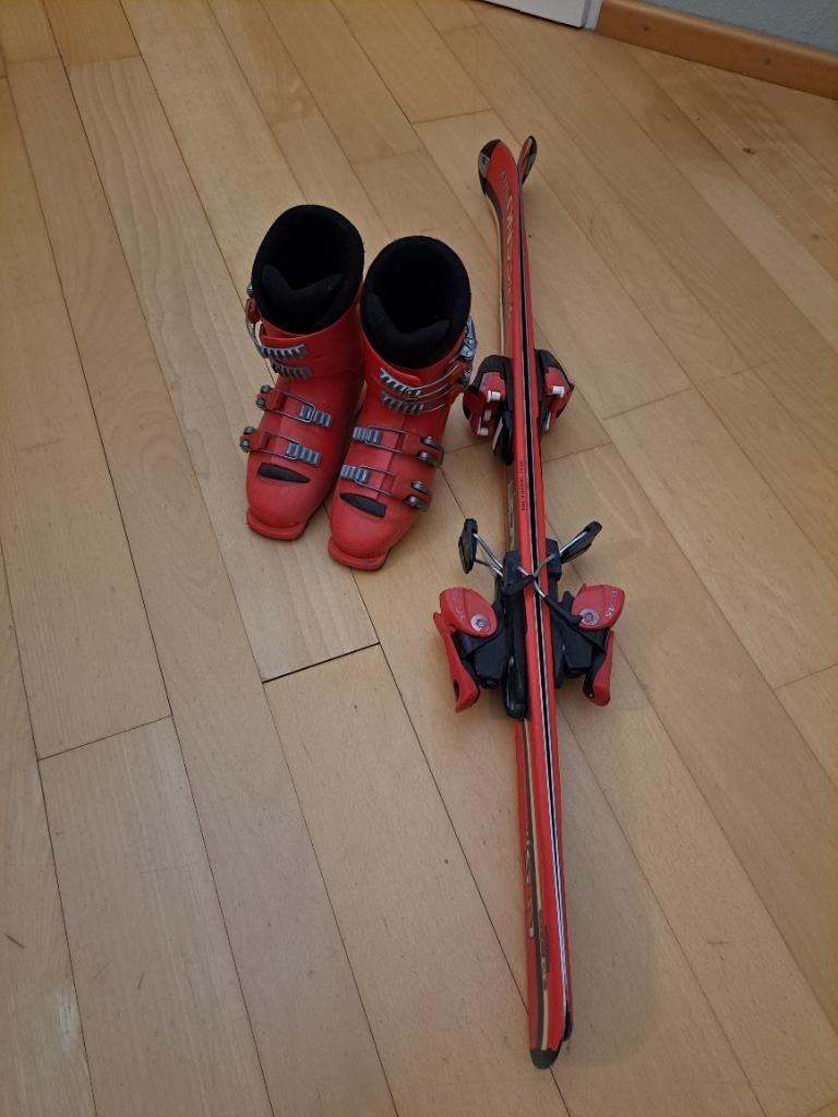 Ski's en skischoenen, Sport en Fitness, Skiën en Langlaufen, Gebruikt, 100 tot 140 cm, Skiën, Ski's