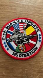 Mouwembleem F-16 midlife update M5 OT&E team, Verzamelen, Luchtvaart en Vliegtuigspotten, Ophalen of Verzenden, Zo goed als nieuw