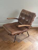 Eleonora Bastiaan Fauteuil - Cognac Leder, Ophalen, Zo goed als nieuw, Leer, 75 tot 100 cm