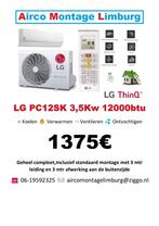 LG Airco PC12ST 3,5 KW 12000BTU Inclusief Montage, Verwarmen, Nieuw, 3 snelheden of meer, Ophalen of Verzenden