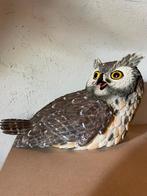 Uil liggend beeld vogel tuin owl bos boom natuur wijsheid, Ophalen of Verzenden, Nieuw, Kunststof, Dierenbeeld