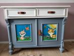 Leuke opgeknapte commodekast met tekeningen, Ophalen, Gebruikt, Klassiek, 50 tot 100 cm