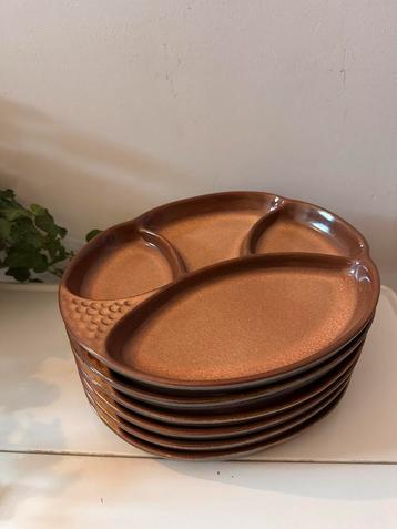 Jaren 70 keramieken gourmet fondue borden beschikbaar voor biedingen