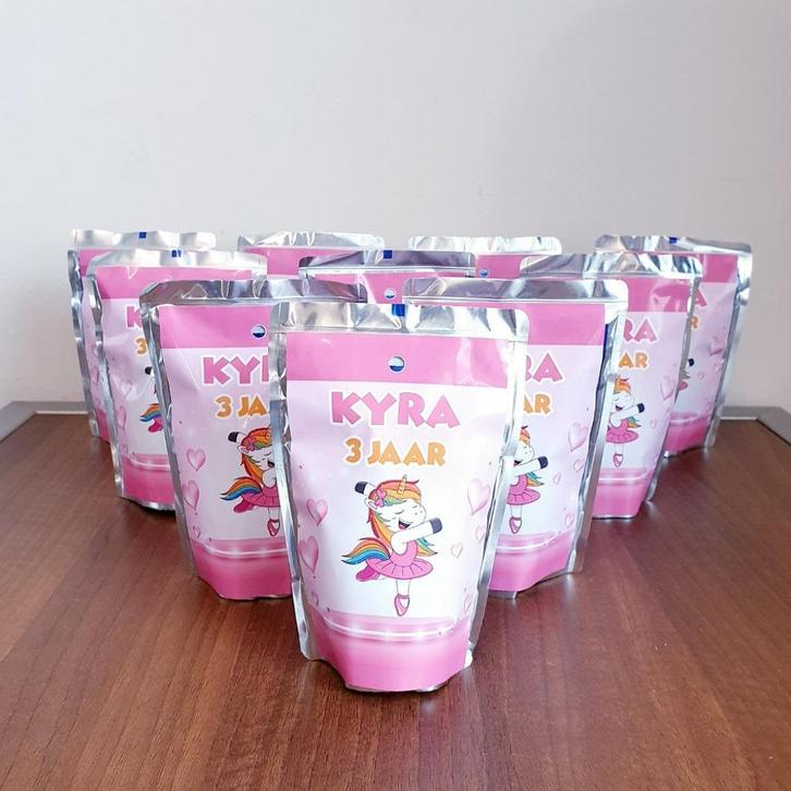 Traktatie Capri sun met thema naar keuze, Hobby en Vrije tijd, Feestartikelen, Nieuw, Feestartikel, Verjaardag, Ophalen of Verzenden