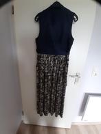 Lange jurk,gevoerd,  met overslag en met split, Maat 38/40 (M), Blauw, Ophalen of Verzenden, Zo goed als nieuw