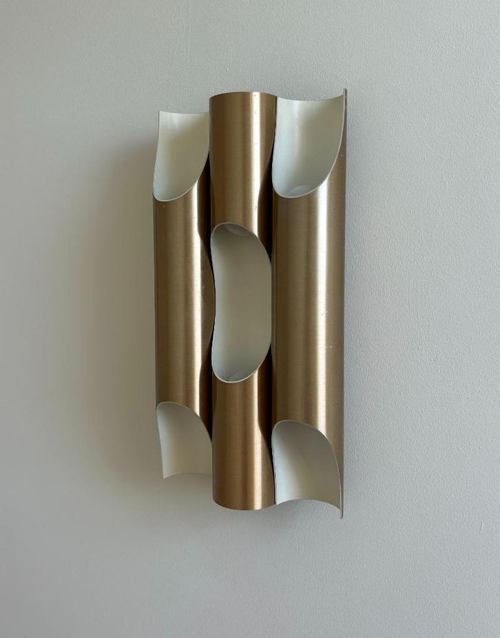 "Fuga" by Maija Liisa Komulainen for Raak Amsterdam, 1960s, Huis en Inrichting, Lampen | Wandlampen, Gebruikt, Glas, Metaal, Ophalen of Verzenden