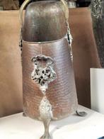 Antieke Koperen Kolenkit met Decoratie, Antiek en Kunst, Antiek | Koper en Brons, Ophalen, Koper