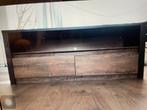 TV meubel bruin/licht zwart afm 130x53,5x52,5 lxbxh, Huis en Inrichting, Kasten | Televisiemeubels, Ophalen of Verzenden, Gebruikt