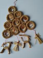 vintage rieten kersthanger jaren 60, Diversen, Kerst, Ophalen of Verzenden, Gebruikt