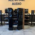 Q Acoustics concept 500 speakerset zwart/walnoot occassion, Audio, Tv en Foto, Luidsprekers, Q Acoustics, Onbekend, Zo goed als nieuw