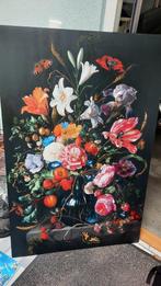Bloemen schilderij, Huis en Inrichting, Ophalen, Zo goed als nieuw, Schilderij, 75 cm of meer