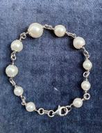 Zilveren armband met zoetwaterparels nieuw, Ophalen of Verzenden, Nieuw, Zilver, Zilver
