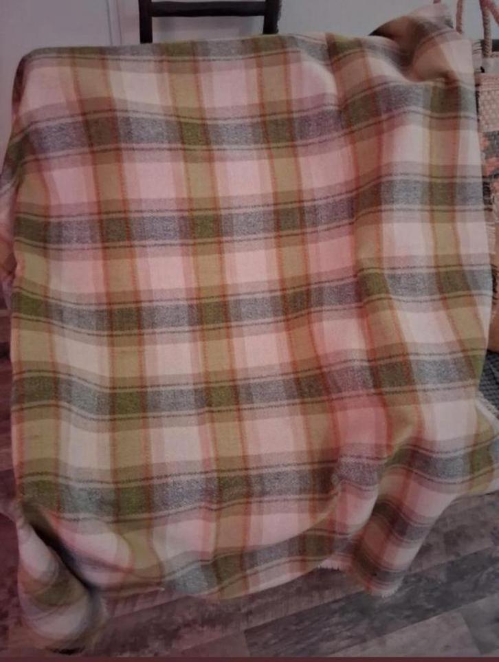 Vintage Geruit Tafelkleed, Huis en Inrichting, Woonaccessoires | Plaids en Woondekens, Gebruikt, Ophalen of Verzenden