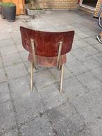 2 schoolstoelen Friso Kramer Revolt Galvanitas vintage retro, Ophalen, Gebruikt, Bruin