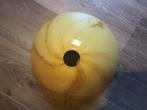 Retro Gele Lampenkap - Gevlamd Glas, Rond, Ophalen of Verzenden, Zo goed als nieuw, Vintage retro