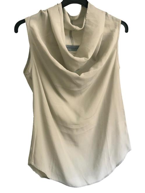 Barbara van der Zanden zijde mix - S - new!, Kleding | Dames, Tops, Nieuw, Maat 36 (S), Beige, Zonder mouw, Ophalen of Verzenden