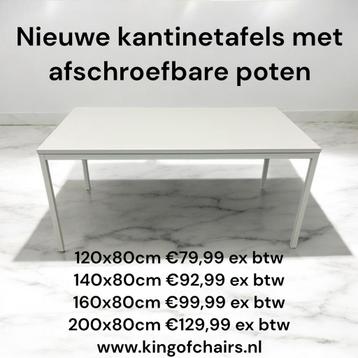 Nieuwe kantinetafels 200x80cm kantoortafels vergadertafels beschikbaar voor biedingen